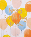 Embossed Text Design Birthday Card