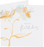 Luxury Foil Flower Birthday Card - Elegant Camden Collection Greeting Card
