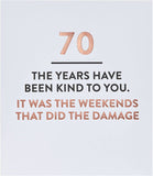 Funny 70th Birthday Card