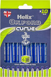 Curve Blue Ballpoint Pens - Pack of 10 | Smooth Writing Pens for School & Office