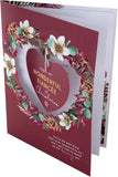 Hallmark Boxed Christmas Card for Fianc�e - Traditional Heart and Wreath Design