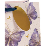Butterfly Design, Pink, Purple, Gold Large Gift Bag