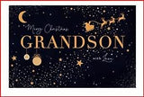 Grandson Merry Christmas Grandson with Love Christmas Card