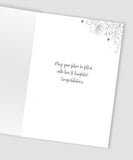 Mr & Mrs Text on Heart Wedding Card