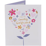 UK Greetings Birthday Card for Girlfriend - Flower Heart Design