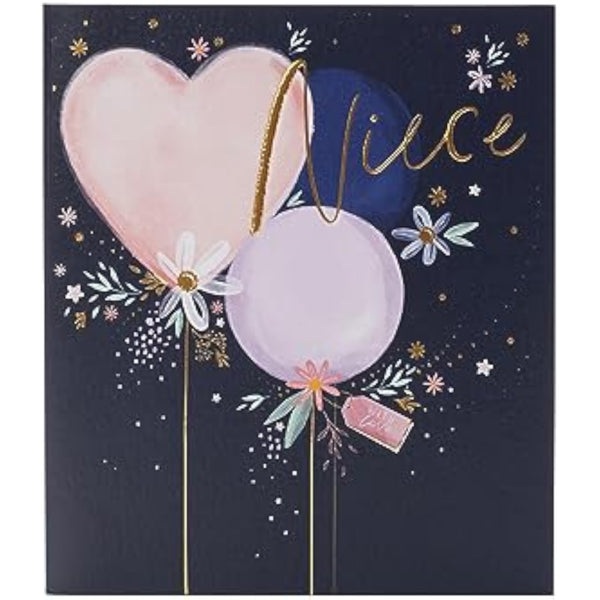 Beautiful Balloons Design Niece Birthday Card