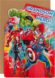 Marvel Avenger's Grandson;s Festive Fun Fit For a Hero 3D Card