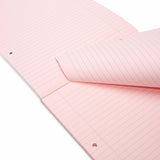 Rhino Pink Paper Refill Pad 8mm feints & margin A4 50 Leaf 100 pages (Pack of 6)
