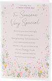 Floral Design For Someone Special Birthday Card with Sentimental Poem
