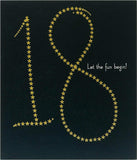 Elegant 18th Birthday Card – Gold Foil Stars Design – Milestone Celebration