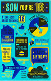 Son 18th Birthday Card - 18th Birthday Card Male - Funny 18th Birthday Card