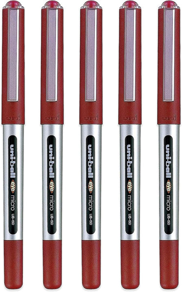 Uni-Ball UB-150 Eye Rollerball Pen Micro Red (Pack of 5)