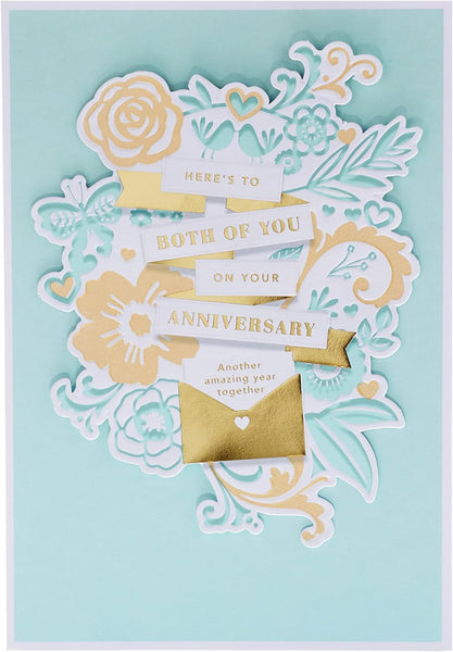 Hallmark Anniversary Both of You - Traditional Floral Text Design