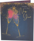 Cheers to the new year with the champagne design