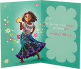 Disney Encanto Birthday Card For Daughter With Envelope - Children's Design With Mirabel And Colourful Floral Pattern, 746747-0-1