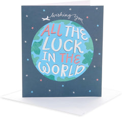 Good Luck Card | Greeting Card | Her/Him | World Design