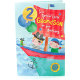 Cute Pirate Design Grandson 2nd Birthday Card