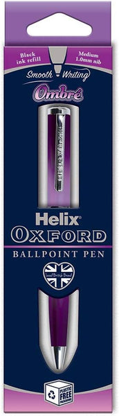 Helix Oxford Premium Ombre Pink Ballpoint Pen – Blue Ink