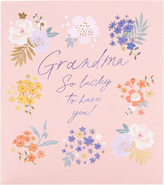 UK Greetings Mother's Day Card for Grandma - Lovely Floral Design
