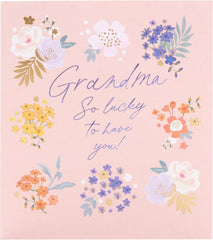 UK Greetings Mother's Day Card for Grandma - Lovely Floral Design