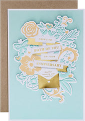 Hallmark Anniversary Both of You - Traditional Floral Text Design