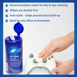 AF Anti Static PC Cleaning Wipes - for PC & Laptop Hard Surfaces, Desk, Desk Phone, VR, Headset, Games Console & Controller, Printers & More.