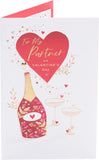 UK Greetings Valentine's Day Card For Partner - Champagne Design