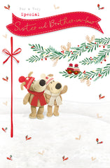 Two Boofle looking up-Sister & Brother In Law Christmas Card