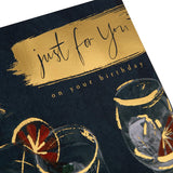 General Birthday Card from Hallmark - Illustrated Drinks Design