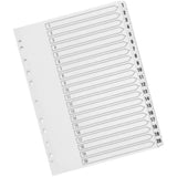 A4 Multi-punched 1-20 White Polypropylene Index