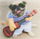 Pug & Ukulele Design Funny Greetings Card Blank Inside