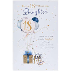 UK Greetings 18th Birthday Card for Daughter - Gorgeous Design
