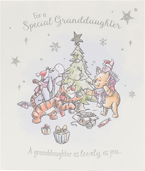 Disney Winnie The Pooh Granddaughter Christmas Card