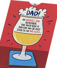UK Greetings Father's Day Card for Dad - Interactive Beer Design