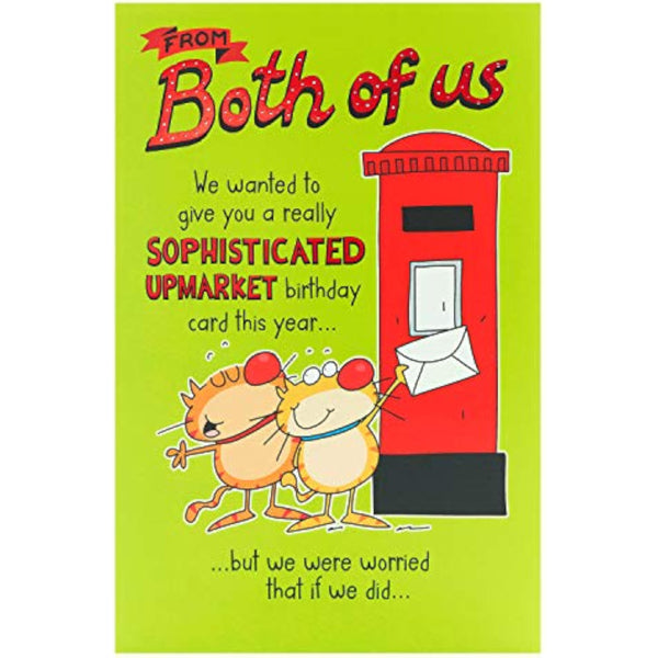 Funny Design From Both of Us Birthday Card