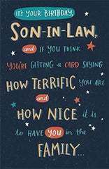 Son-in-Law Birthday Card How Terrific You are