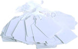 28 x 43mm White Strung 10 Tags