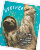 Funny Sloth Brother Birthday Card