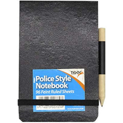 Police Style Elasticated Notebook – Hard Cover, Feint Ruled, Durable Pocket Journal