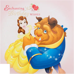 Beauty and the Beast Birthday Card "Pop Up Stage" Large Card