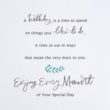 Hallmark Birthday Card - Classic Text Design with Verse