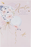 Light Balloons Design Auntie Birthday Card