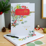 Hallmark Boxed Christmas Card for Wife - Classic Seasonal Foliage Design