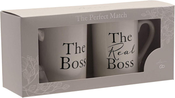Amore 2 piece Mug Set - The Boss / The Real Boss