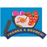 Hallmark 3D Father's Day Card for Dad - Funny English Breakfast Design