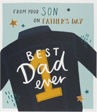 UK Greetings Father's Day Card from Your Son - Best Dad Ever Jacket Design