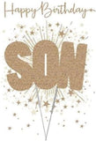 Sparklers & Stars Son Birthday Card