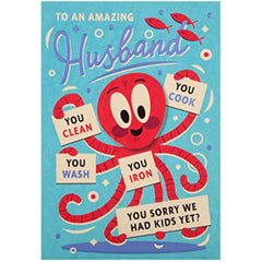 Hallmark Father's Day Card for Husband - Funny Octopus Design