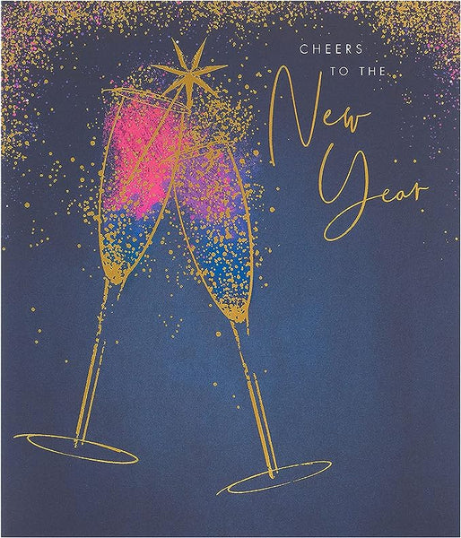 Cheers to the new year with the champagne design