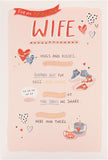 UK Greetings Valentine's Day Card For Wife - Cute Light Pink Design